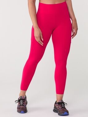 REI Co-op Take Your Time 7/8 Legging Magenta Pink Side Pockets Yoga Hiking - M